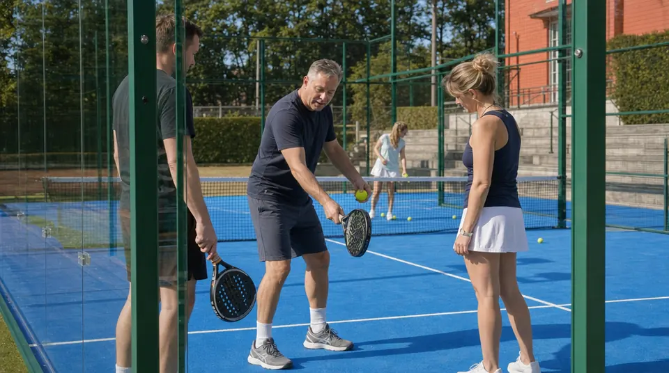 Padeltraining mit persönlicher Korrektur auf dem Court